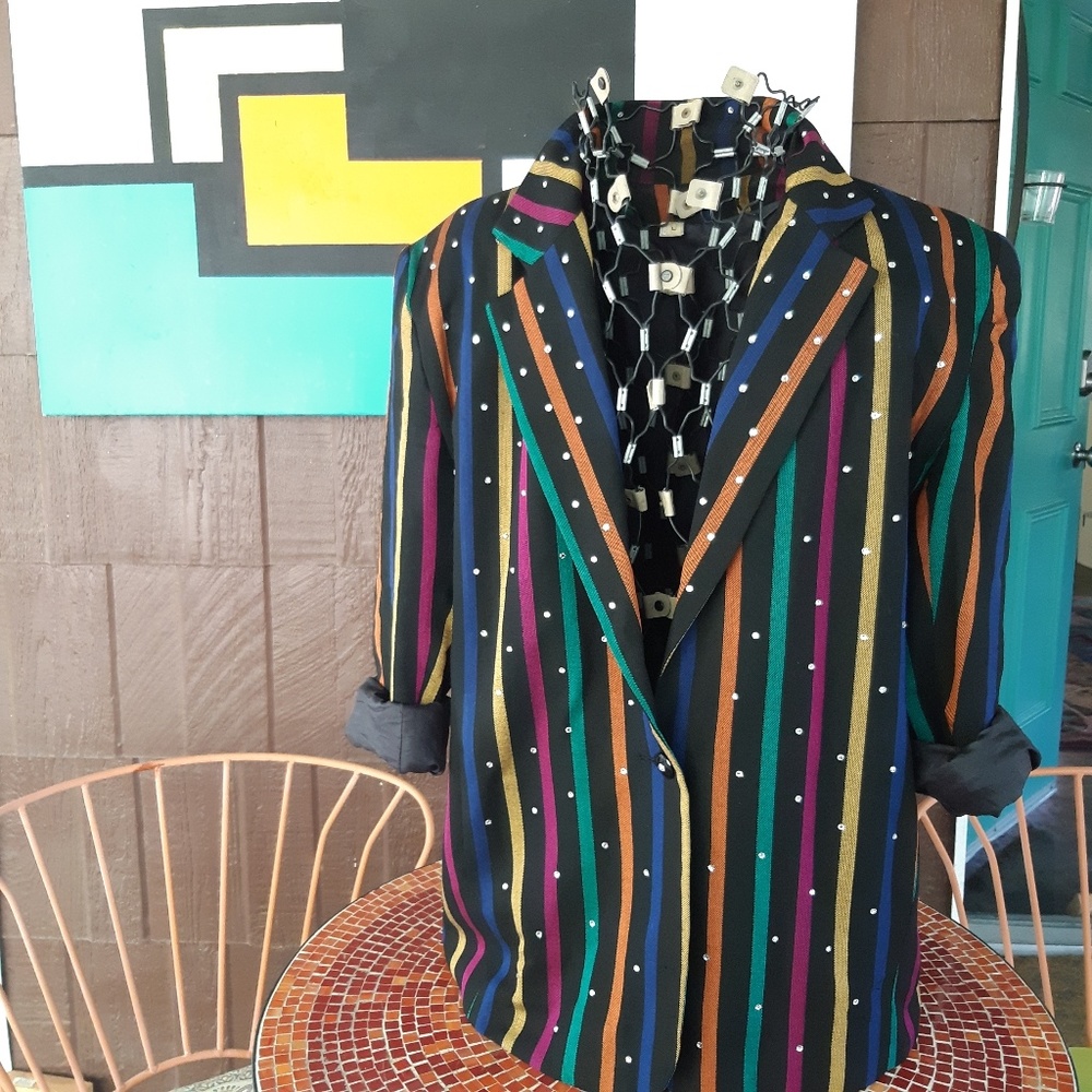 Vintage 1980's rhinestone blazer